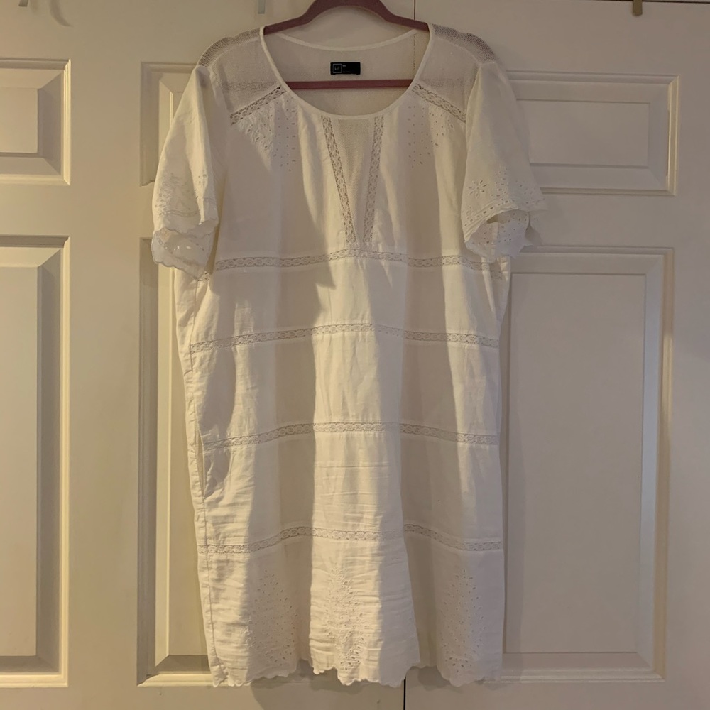 Gap White Cotton Dress XXL